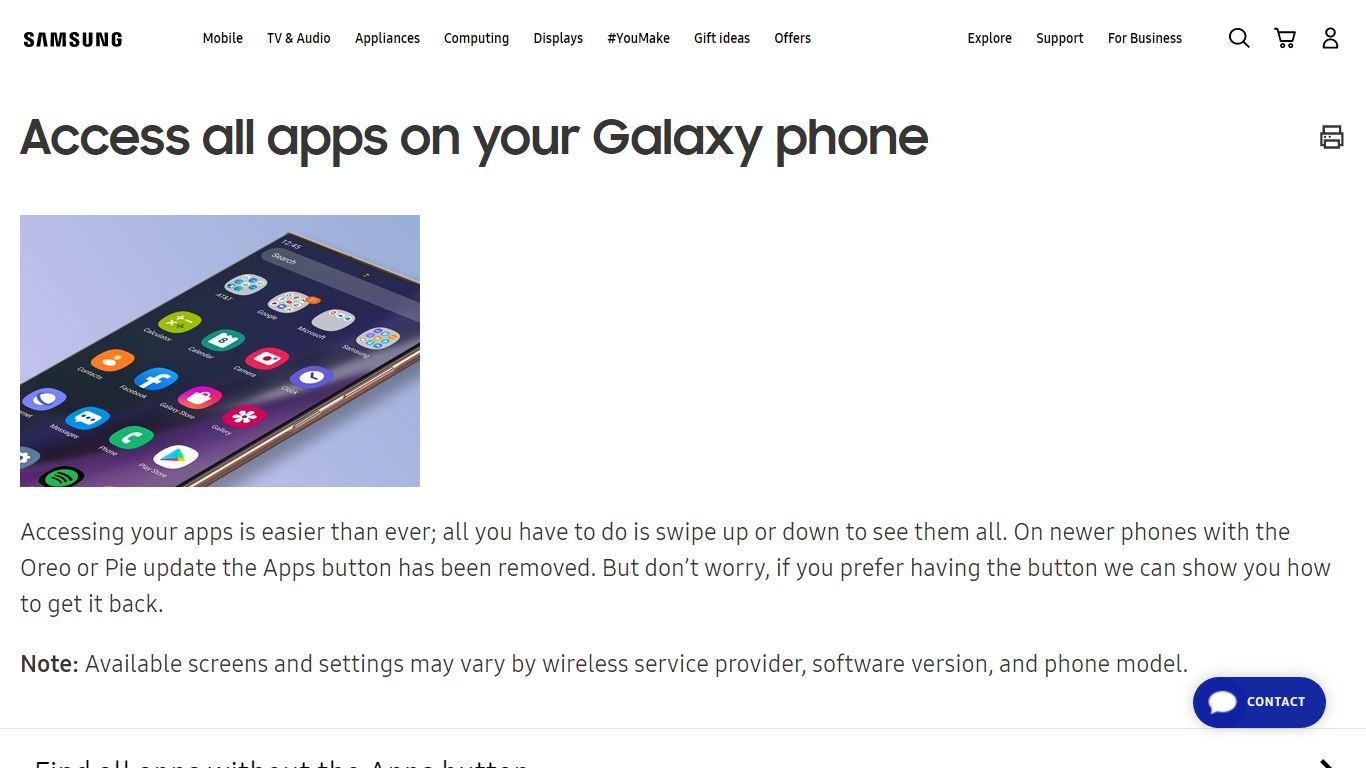 Access all apps on your Galaxy phone - Samsung Electronics America